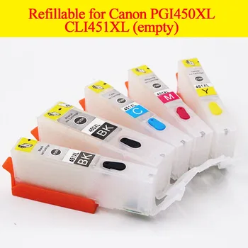 

GN 5pc PGI450 CLI451 PGI-450 PGI 450 Refill ink cartridges for Canon iP7140 iP7240 MG5440 MG5540 MG6440 MX924 iX6840 MG6340