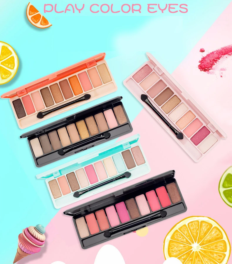 GIVENONE 10 Colors Fashion eyeshadow palette Matte EyeShadow palette Glitter eye shadow MakeUp Nude MakeUp set Korea makeup