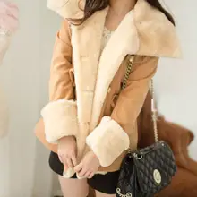 MUQGEW Winter Special Offer Warm Double-Breasted Wool Blend Jacket Women Coat Turn-down Collar Full Sleeve Single Breasted