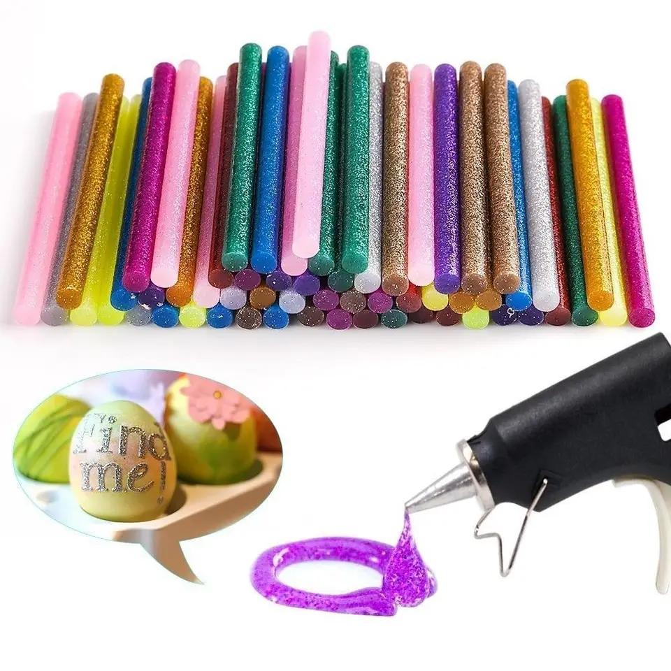 Colored Hot Melt Glue Sticks, VARACL Kids Mini Colored Hot Glue Gun Sticks  for Arts Crafts, DIY, Home General Repair, 12 Colors, 24 PCS, Diameter 7mm,  Length 25cm : : DIY 