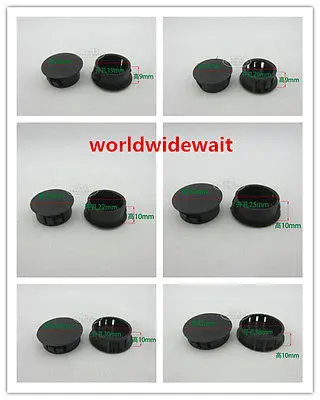 8Pcs//Lot Black Plastic Round Tube Hole Plug Pipe End Cap Cover TBJICÖÖHAKV