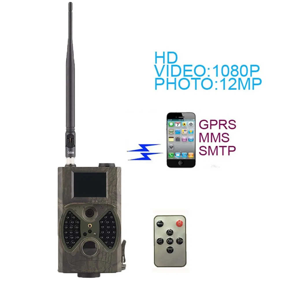 Камера видеонаблюдения Suntek HC300M 940 нм ночное видение Full HD 1080P MMS GPRS Охотничья