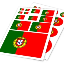 A4 Sheet Portugal Flag Colored Print Car Styling Hellaflush Sticker Auto Motorcycle Bike Laptop Skateboard Ipad Phone DIY Decals