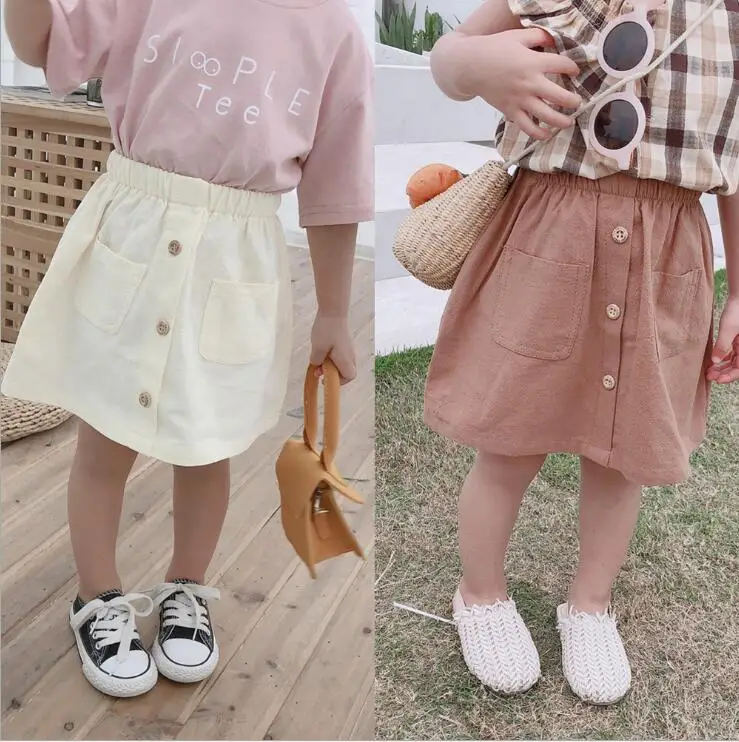 

2019 Wholesale New Girls Skirt Summer Cotton Fashion Girls Skirts 1-6t PT943