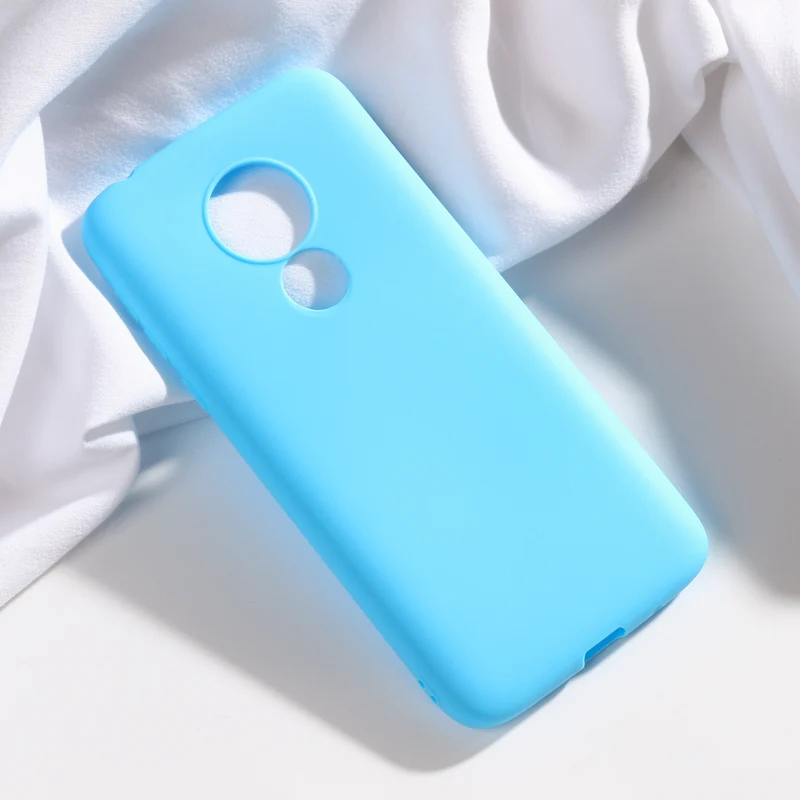 Чехлы для Motorola Moto G7 Plus мягкий силиконовый чехол карамельного цвета на заднюю