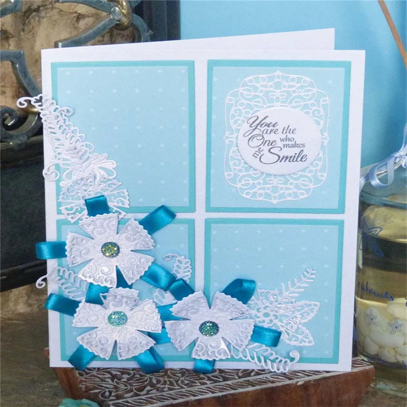 

YaMinSanNiO Flower Metal Cutting Dies Background Metal Dies Scrapbooking Album Embossing Die Cut Paper Card 2019 New Crafts