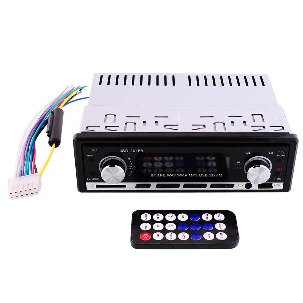 Bluetooth Car Auto Stereo Audio Radio Aux Input FM Receiver SD USB MP3 WMA WAV Remote Control
