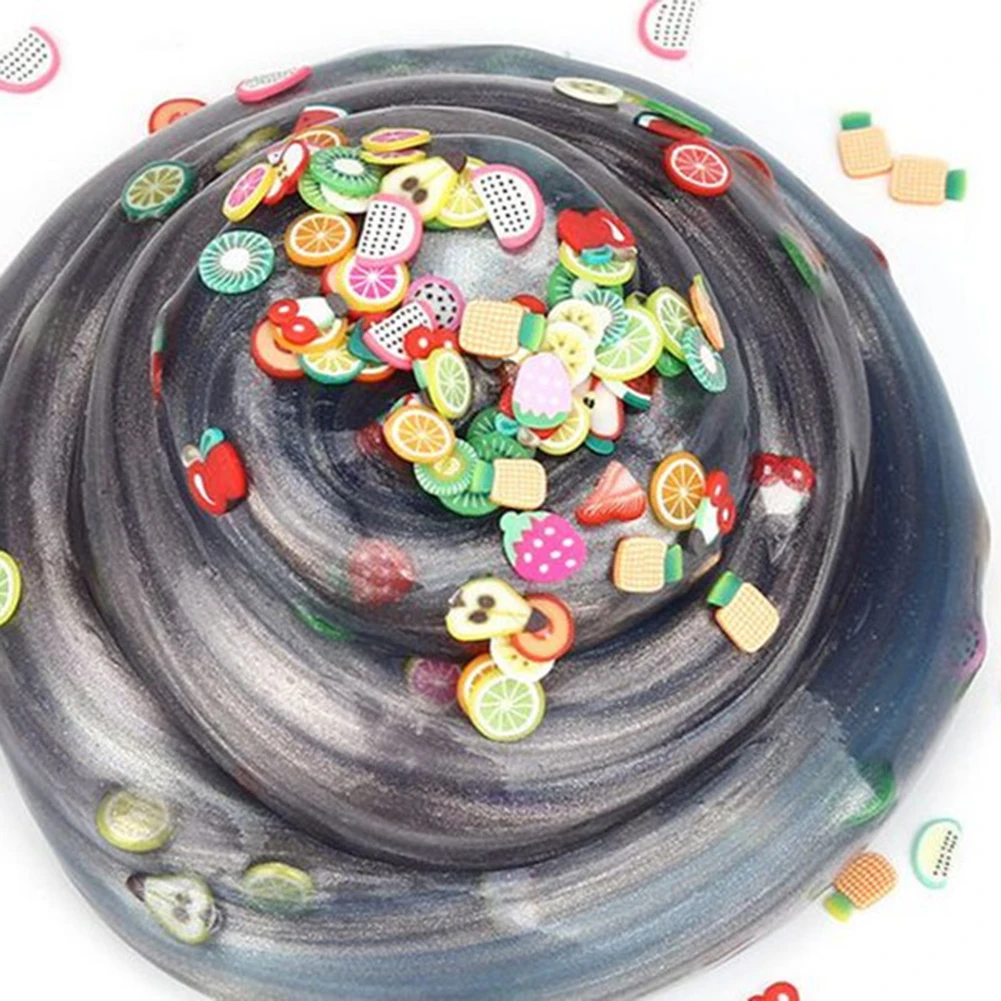 Красочные мягкие слизи кусочки фруктов ароматизированные снятия стресса для взрослых и детей игрушка Sludge игрушки