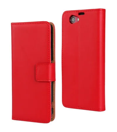 Чехол из натуральной кожи для SONY Xperia Z L36h C6603, чехол для телефона, кошелек, стильный дизайн с подставкой и отделением для карт, для SONY l36h, чехол s - Цвет: Красный