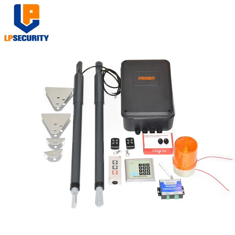 support Backup Battery 12VDC 200kg per leaf Electric Linear Actuator 200kg Engine Motor System GSM Automatic Swing Gate Opener