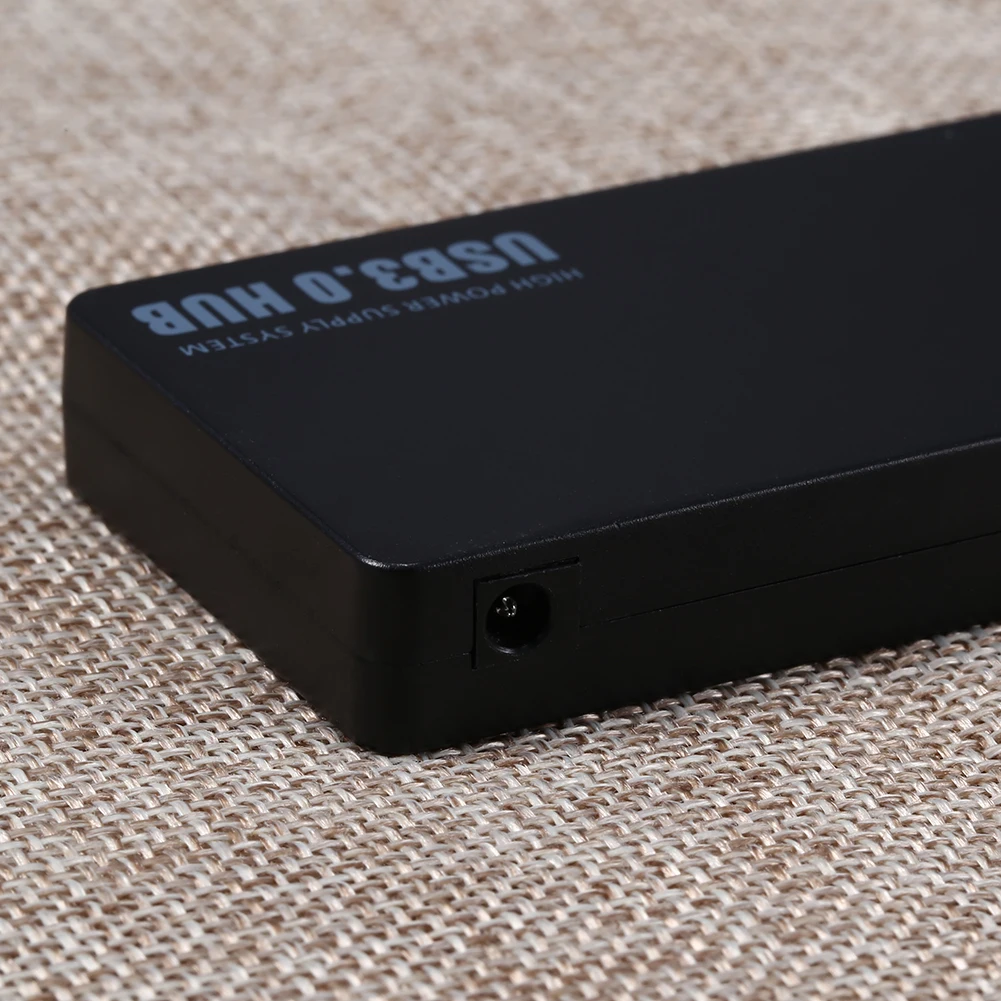 Портативный usb-хаб Compact 4 Порты и разъёмы USB 3,0 концентратор разветвитель адаптер 5 Гбит/с, для Mac ноутбука Тетрадь стационарного персонального компьютера Plug and play черный