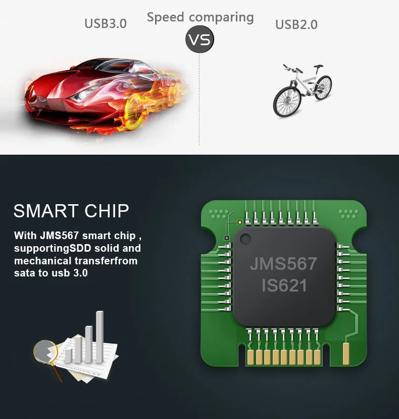 Новое поступление подарок Алюминиевый hdd caddy/жесткий диск корпус usb 3.0 2.5 дюймовый корпус sata Жесткий диск экстерно случае hard disk enclosure