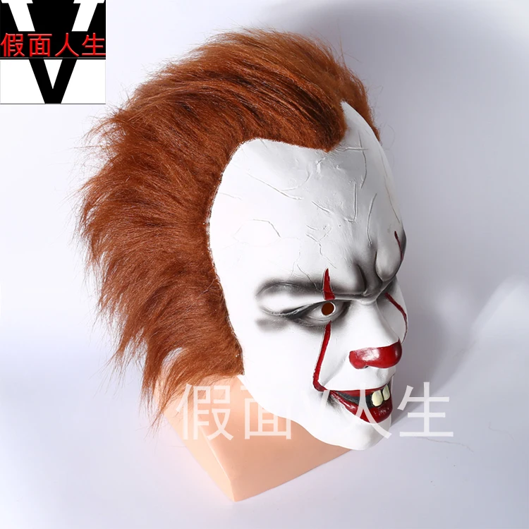 Новинка 2017 года фильм tephen King's It Косплэй маска Джокера Ужасы Хэллоуин маска для Хэллоуин Карнавал Бесплатная доставка Новый в наличии