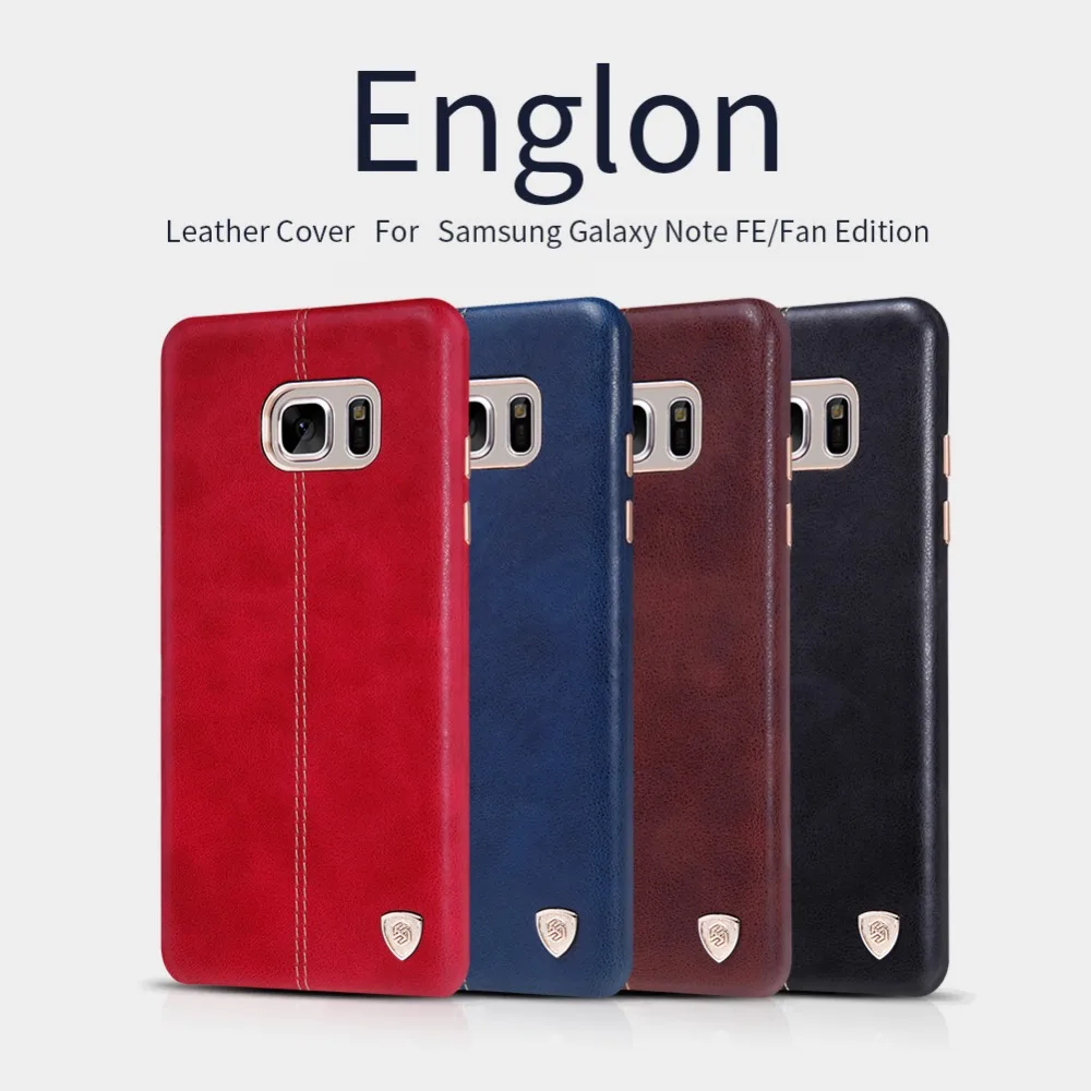 

Case Cover For Samsung Galaxy NoteFE(Fan Edition) Nillkin Englon Leather Cover Protective Case Elegant British Modern Style Case