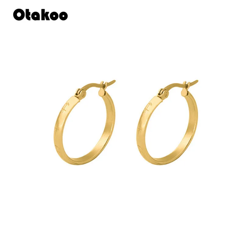 Otakoo брендовые уникальные модные панк рок серебряные/Золотые маленькие круглые