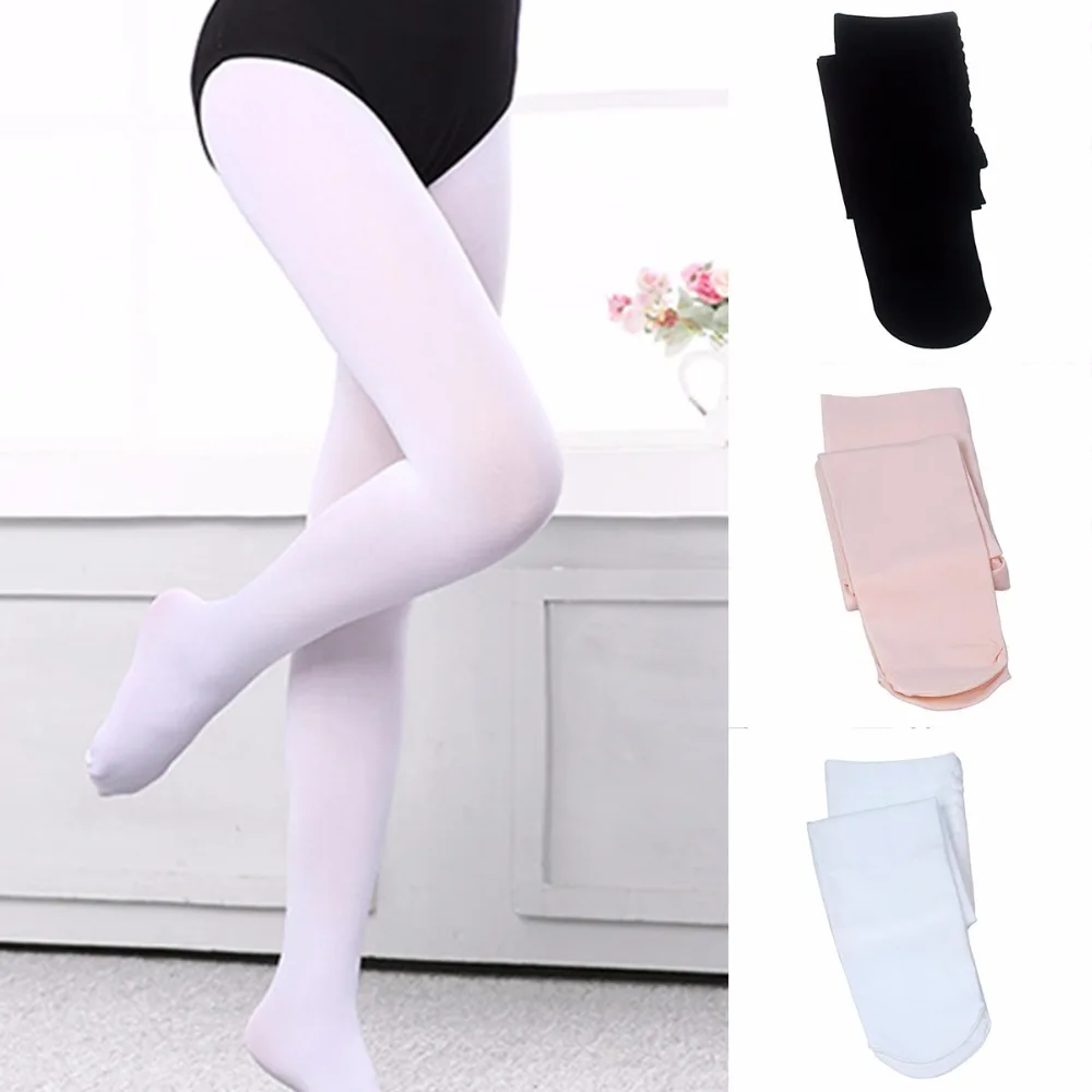 

Puseky Solid Colors Girls Ballet Dance Tights Velvet Pantyhose Kids Knee High Socks Princess Soft Stockings