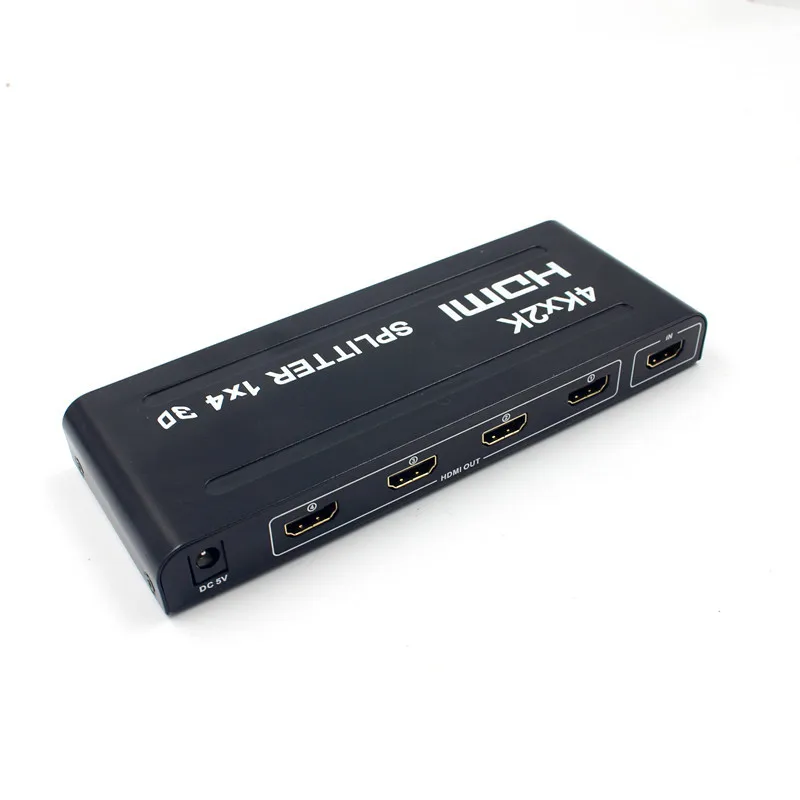 

New High Quality 1x4 HDMI Splitter Ultra HD 4K/2K 1 in 4 outputs Full HD 3D 1080P HDMI 1.4 for HDTV PS4 PS3 XboxOne 360 DVD HR