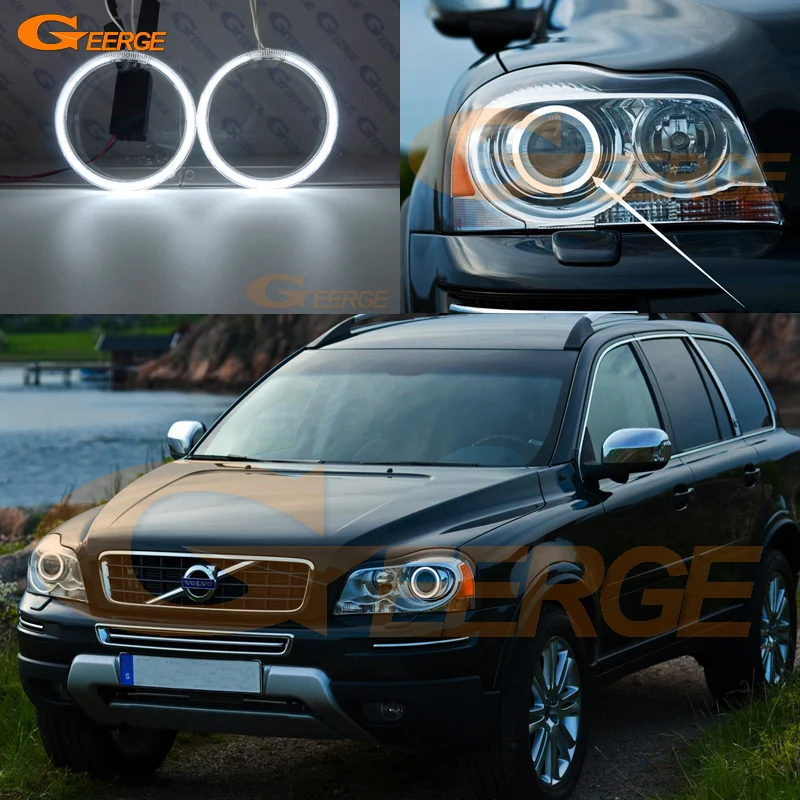 For Volvo XC90 2010 2011 2012 2013 xenon headlight Excellent Ultra bright illumination CCFL angel eyes halo Ring kit for mazda 3 mazda3 bl sp25 mps 2009 2010 2011 2012 2013 excellent ultra bright illumination ccfl angel eyes kit