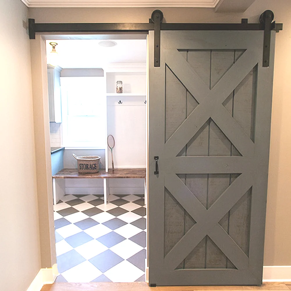 5/6/6.6/7.5/8/8.2FT 1500 2500mm diy rustic interior wood sliding door