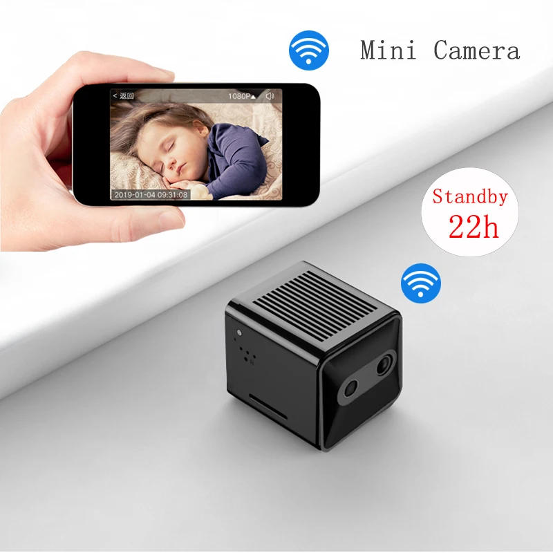 

Mini WiFi Camera HD 1080P Home Security Wireless IP Camera 8m Night Vision Motion Detection Body Monitor Cam Standby 22 hours