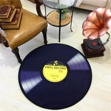 Круглый Ковер 3D Виниловая пластинка печатные ковры для гостиной Противоскользящий ковер компьютерное кресло напольный коврик для домашнего декора детская комната 5