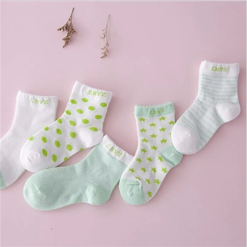 LILIGIRL/ г. Новая летняя одежда для малышей носки для девочек носки для мальчиков в полоску и со звездами хлопковые детские носки