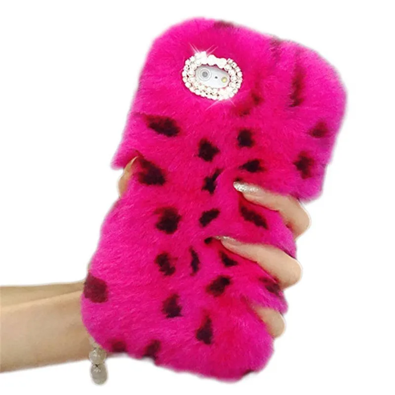 

1Pcs New Luxury Bling Diamond Bowknot Fluffy Winter Warm Fluffy Beaver Rabbit Fur Case For ZTE Sequoia/ZTE Blade Zmax Pro 2/Z982