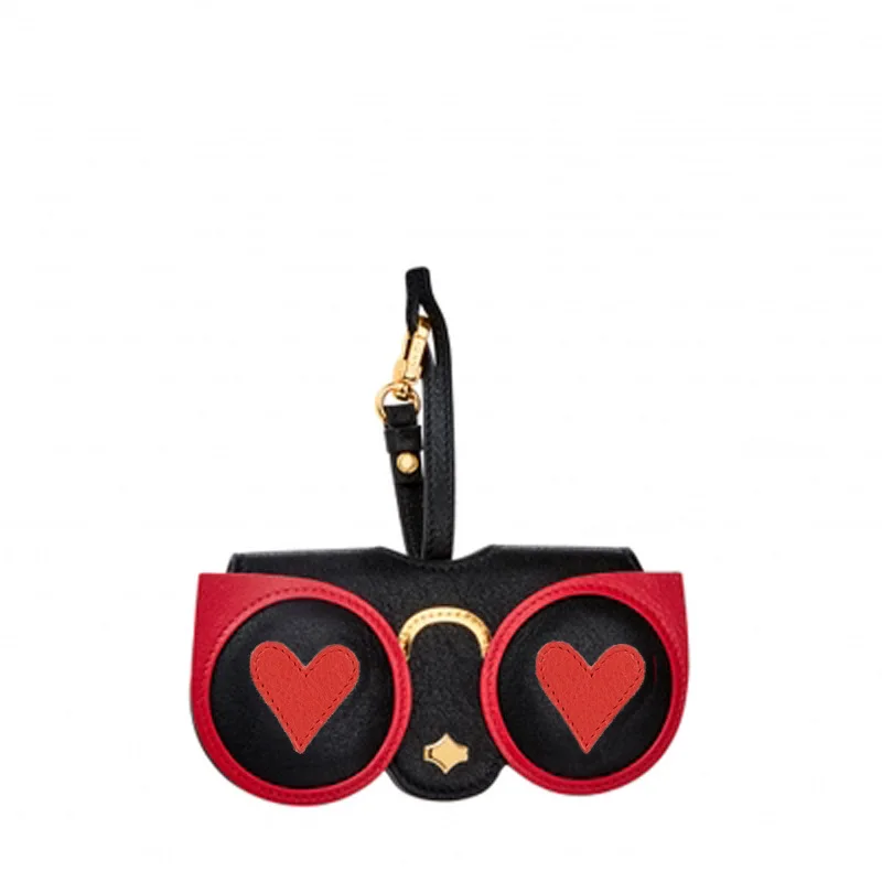 

Pu Box Leather Sunglasses Box Soft Package Sunglasses Box Folding Mirror Bag Pendant Cute Glasses Case Eyeglass Storage