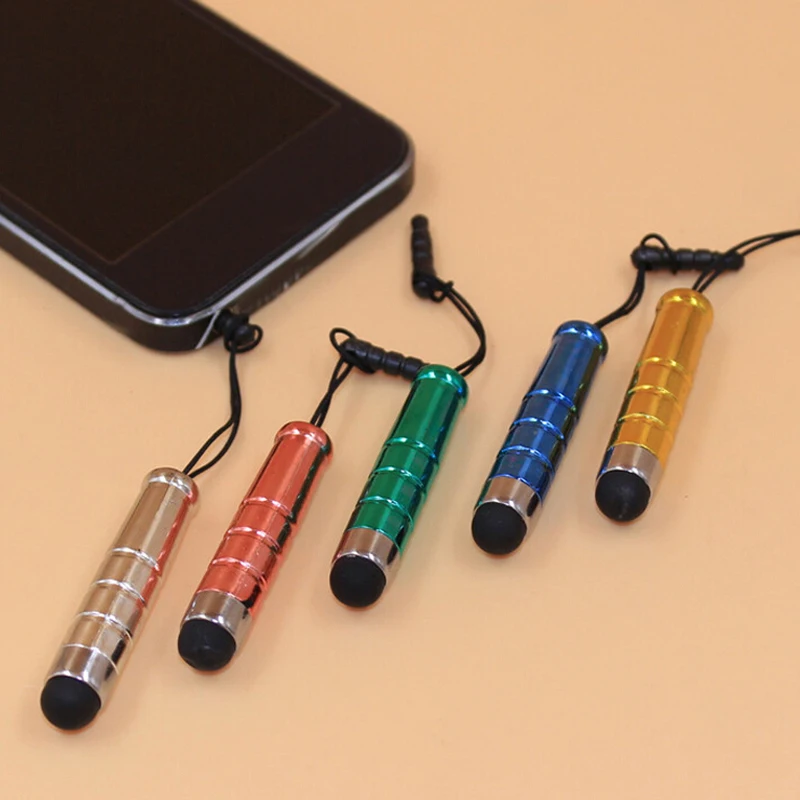 100 Pcs Stylus Pen with Lanyard for Capacitive Touch Screen Pen Mobile Phones Tablet Pens Stationery Drawing Tablet With