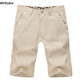 

2018 Summer New Comfortable Cotton Linen Mens Bermuda Slim Breathable Kurze Hosen Herren
