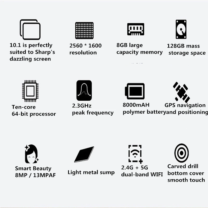 10 inch Android 9.0 Eight Core 4G+64G Android Tablet pc WiFi Bluetooth GPS IPS 2560x1600 Display Battery life 8000 mA Tablets 10 inch Android 9.0 Eight Core 4G+64G Android Tablet pc WiFi Bluetooth GPS IPS 2560x1600 Display Battery life 8000 mA Tablets