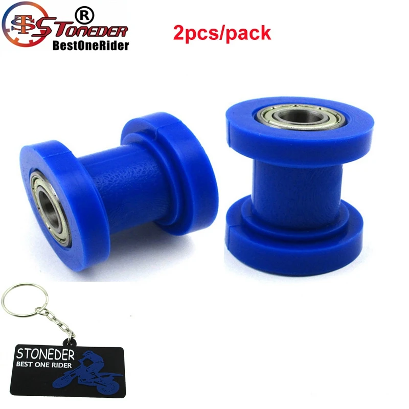 

STONEDER 2x 10mm Blue Rubber Chain Roller For 50cc - 250cc BSE Apollo Kayo Braaap Taotao Coolster Chinese Dirt Bike Motorcycle