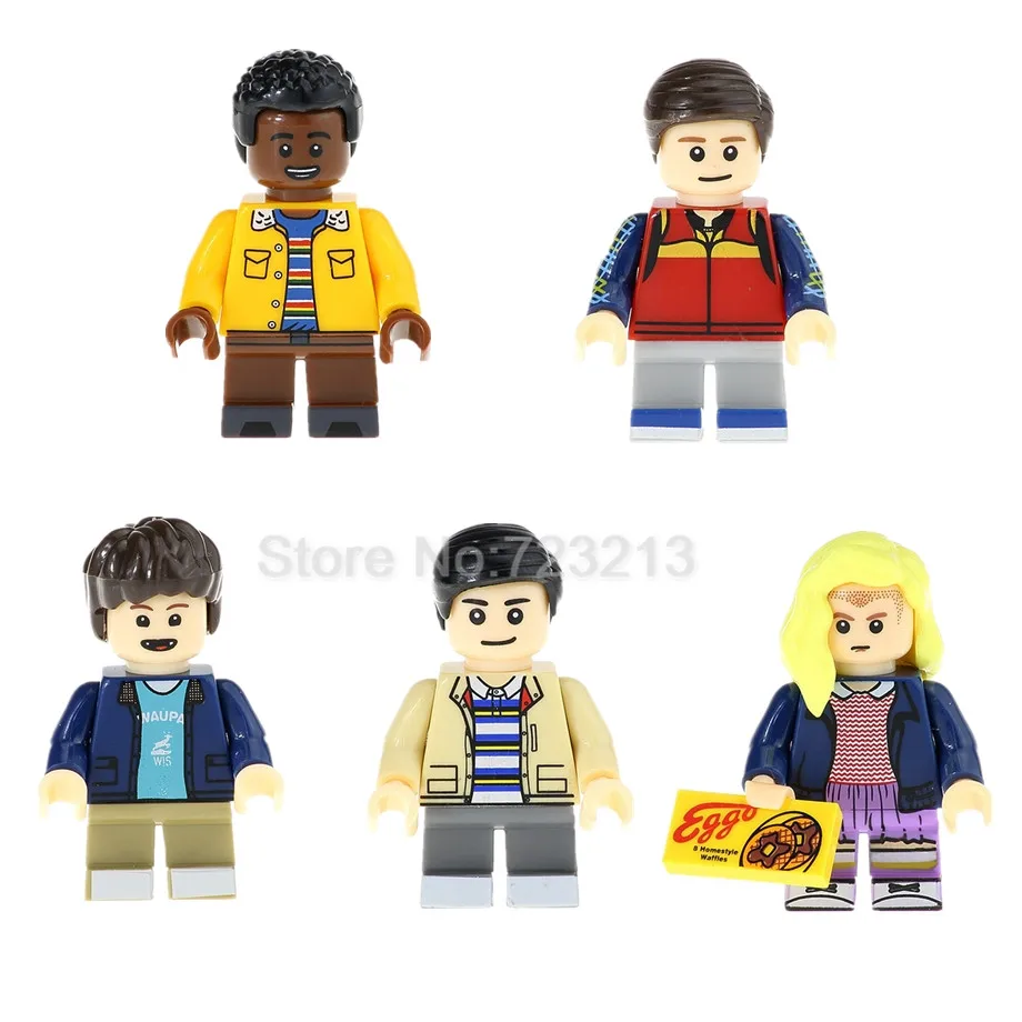 

5pcs/set Stranger Things TV Figure Set Lucas Eleven Will Mike Dustin Model Building Blocks kits Brick Toys for Children