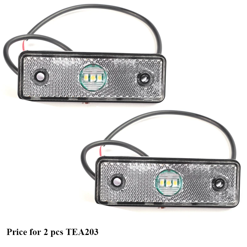 

2 pcs AOHEWEI 3LED Trailer white side marker position led Light 12 V-24 V for Trailer light led marker light tail light truck