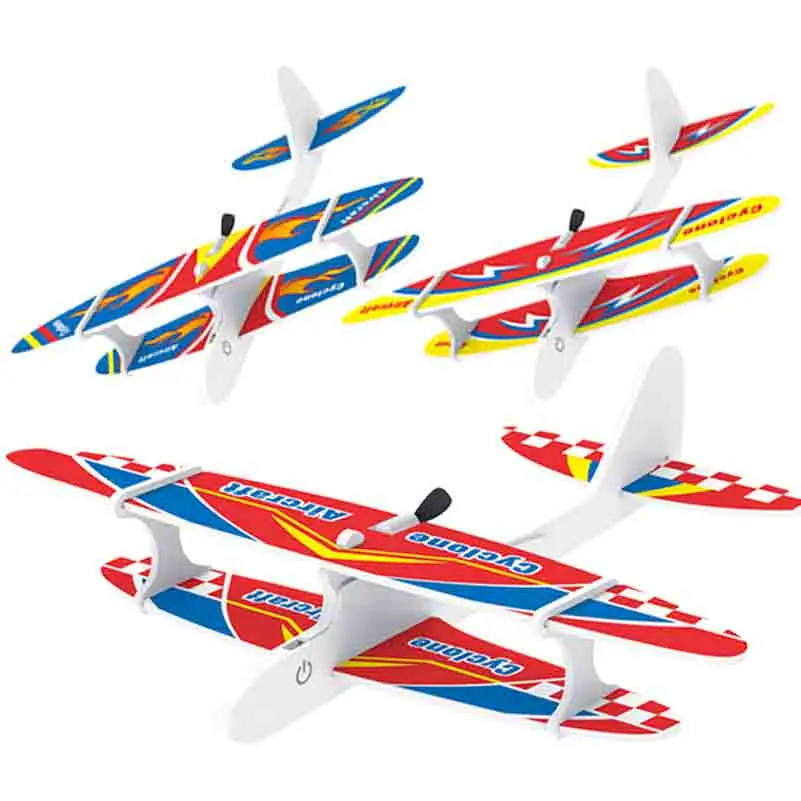

2019 DIY Biplane Glider Foam Powered Flying Plane Rechargeable Electric Aircraft Model Science Educational Toys For Children