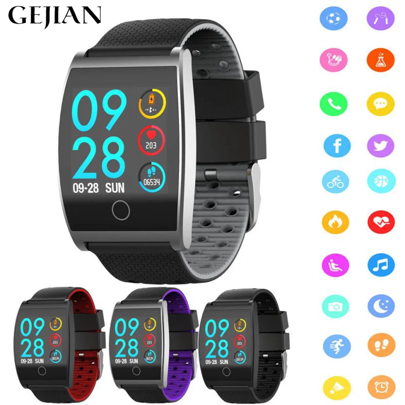 

GEJIAN smart bracelet blood pressure watch blood oxygen fitness tracker bracelet IP67 men women waterproof activity smart watch