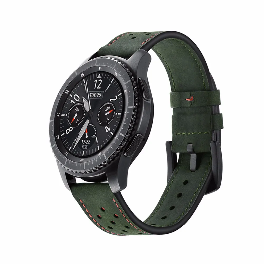 Хохлатая кожа gear S3 Frontier ремешок для samsung Galaxy watch 46 мм 22 мм ремешок для часов huawei часы gt ремешок для часов браслет