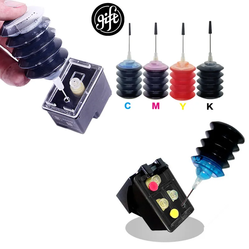 

Refillable ink cartridge Replace for HP 650 Cartridge Ink for Deskjet 1015 1515 2515 2545 2645 3515, Free Get 4 color ink