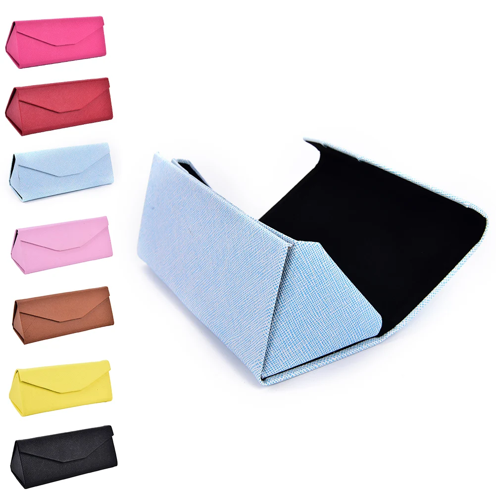 

Triangle Foldable Glasses Case Candy Color Eyeglasses Sunglasses Caee Box16 x 7 x 6.5 cm size