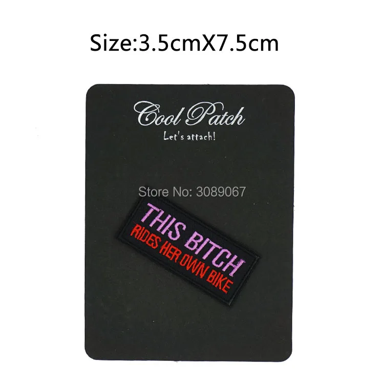 

THIS BITCH RIDES HER OWN BIKE MC biker horror goth punk emo retro Jacket Back Motorcycle Biker Vest Iron On Patch Highway