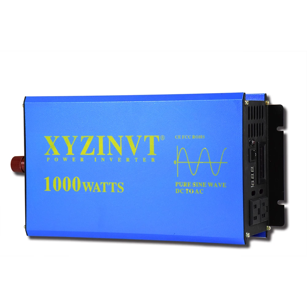 1000W Inverter Di Potenza A Onda Sinusoidale Pura Off-Grid Controller Solare Display A Led Per Auto Caricabatteria Dc 12V 24V 48V A Ac 120V 220V