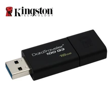 Kingston USB Флэш-Накопители DT100G3 USB 3.0 Pendrive 64 ГБ 32 ГБ 16 ГБ 128 ГБ Pen Drive Пластик Гладкий Memory Stick