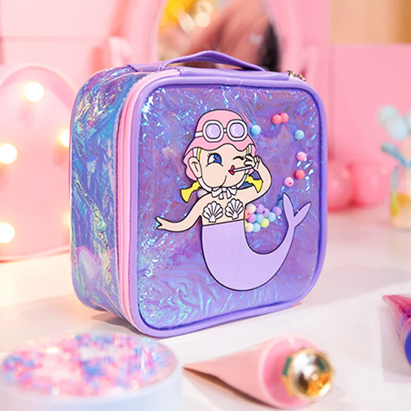 

2019 Cartoon Girl Makeup Bag PVC Women Cosmetic Bag Travel Organizer Box Waterproof Portable Toiletry Storage Case Pouch Neceser