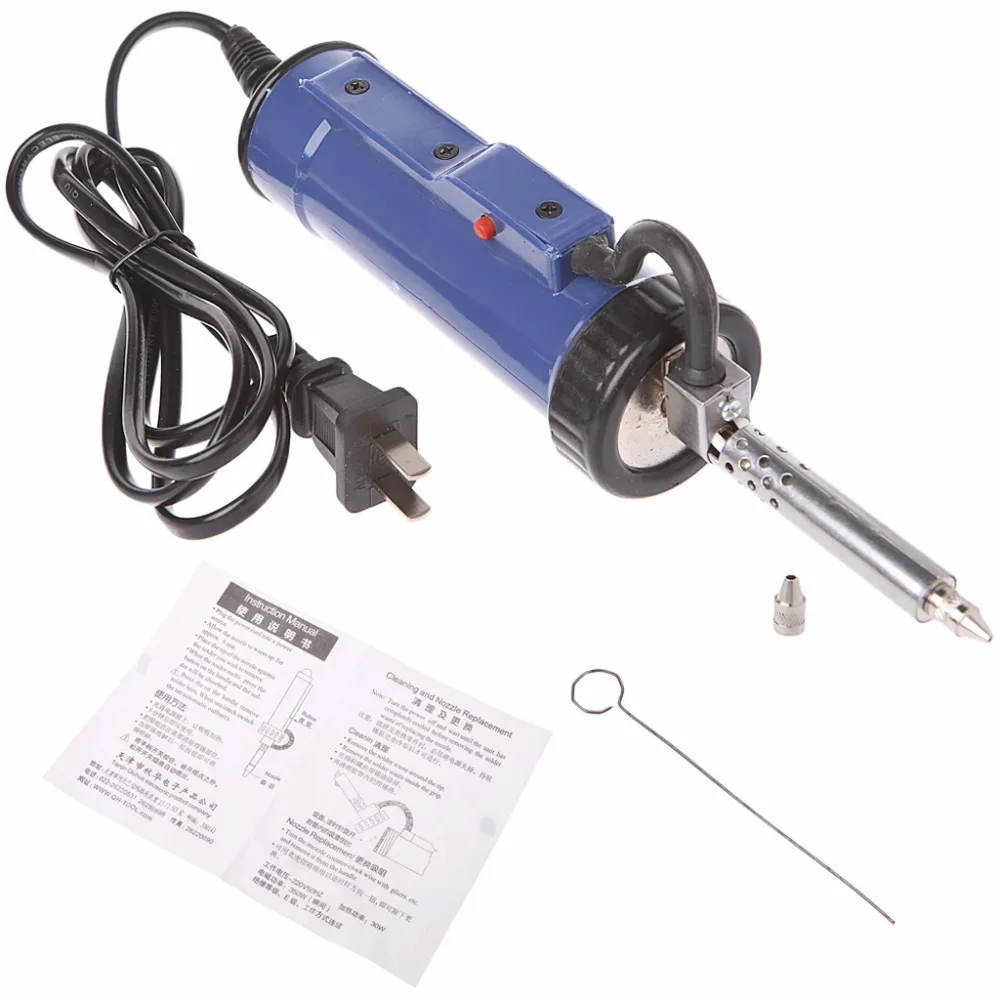 

30W 220V 50Hz Electric Vacuum Solder Sucker Desoldering Pump Iron Gun Hand Tool 4XFD