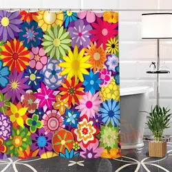 Best хороший обычай цветок Задний план душ Шторы Для ванной Шторы Водонепроницаемый Ткань Ванная комната больше размер LQ #19
