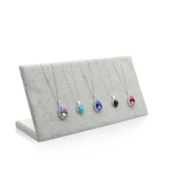 

Jewelry Organizer Storage Stand For Dangling Pendant Necklace Display Showcase Jewelry Display Show Holder Rack Grey Color