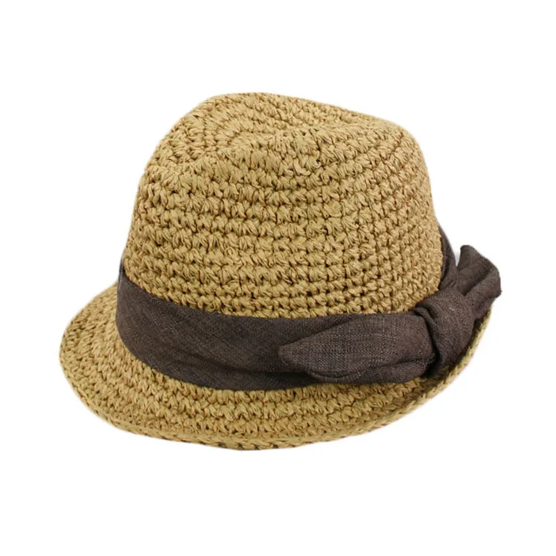 

Summer Baby Straw Sun Hats Child Soft Brim Bow Visor Sun Cap For Boys Girls Kids Beach Fisherman Hats Children Bucket Hat