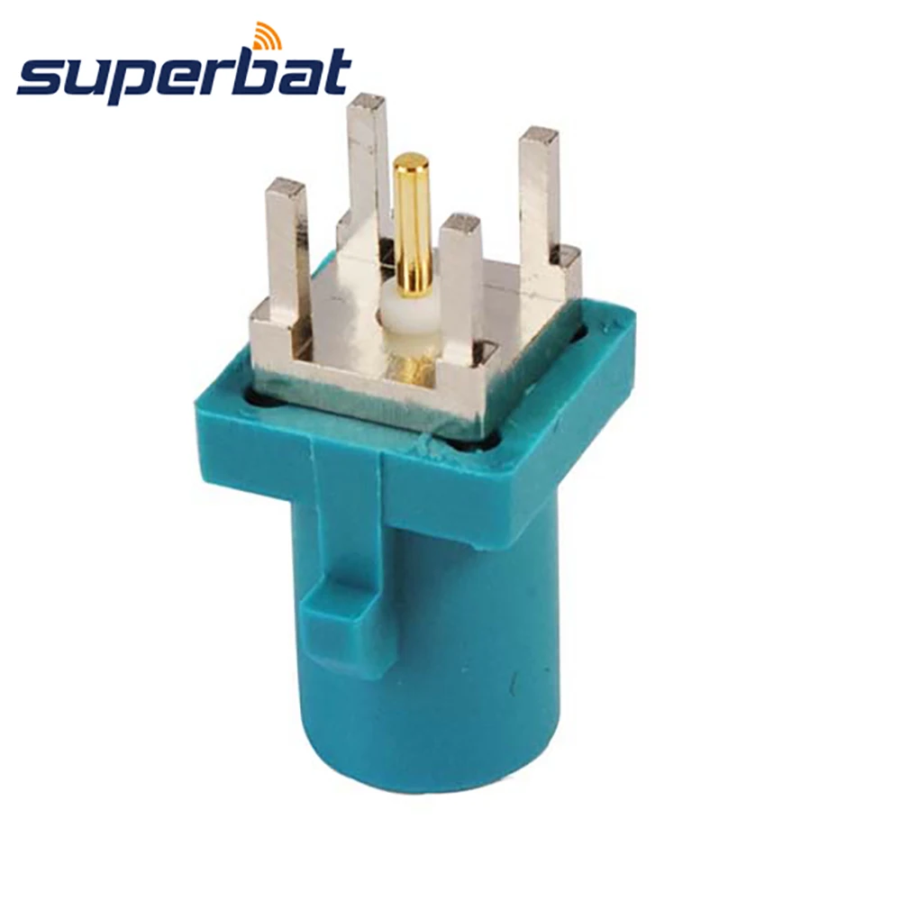 

Superbat RF Coaxial Connector Fakra Z Waterblue/5021 Plug Male PCB Mount Straight Connecntor Neutral Coding