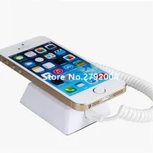 10 pcs/lot Mobile cell phone tablet security stand display system alarm holder burglar white with cable and lock