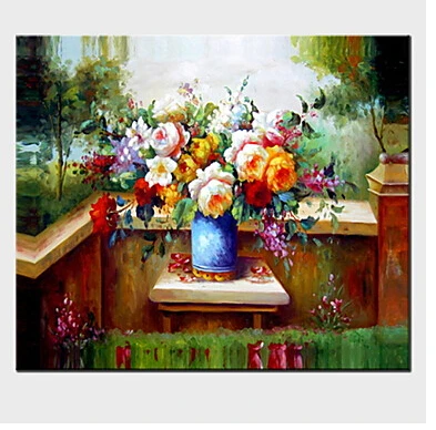 100% Hand Painted Modern Canvas Painting Wall Decor Floral Canvas Art